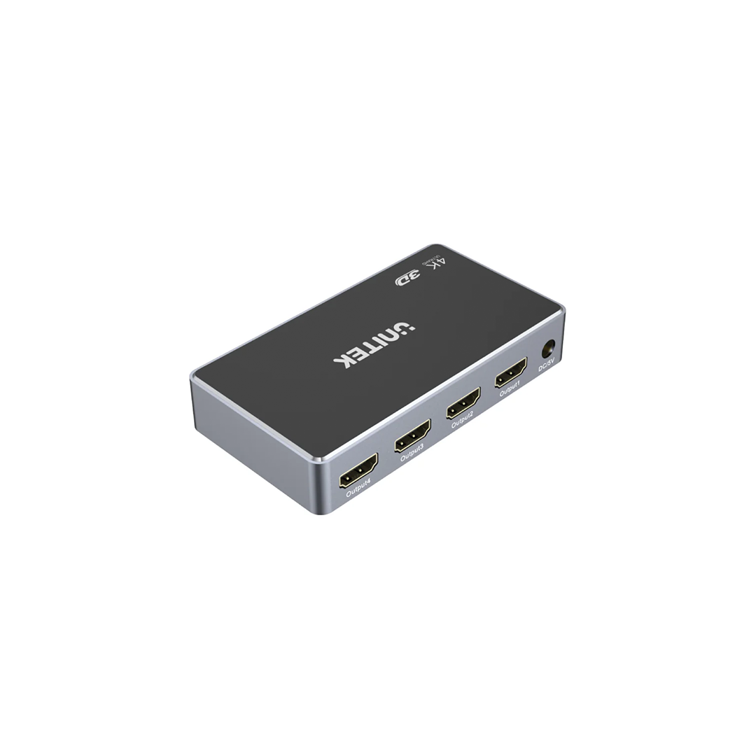 Unitek V1109A 4K HDMI Splitter 1 In-4 Out Black/Space Grey in Qatar Unitek V1109A 4K HDMI Splitter 1 In-4 Out Black/Space Grey in Qatar